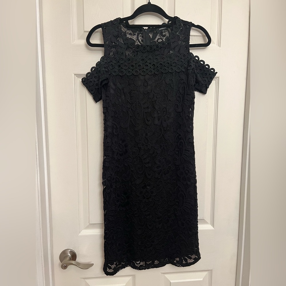 Ambiance Cold Shoulder Lace Sheath Dress Size Medium